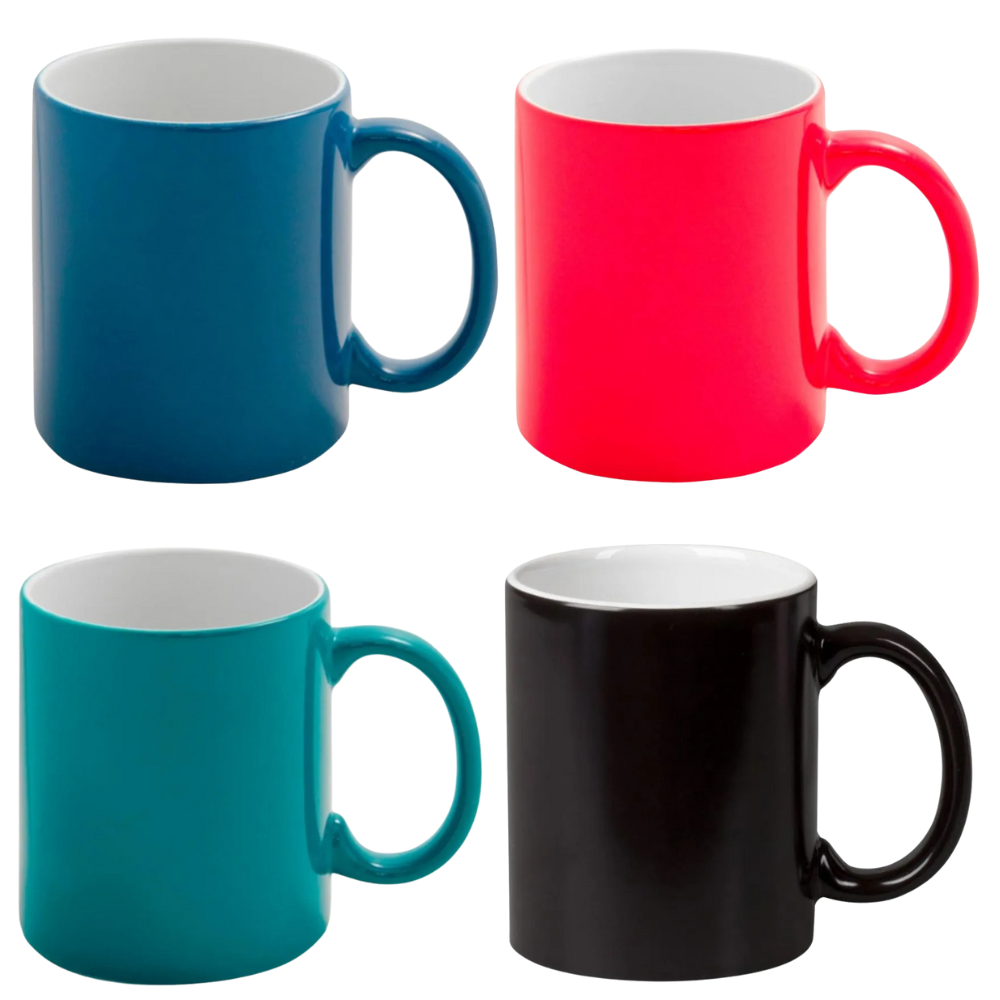 Цветная кружка хамелеон с логотипом